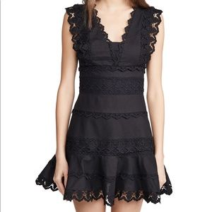 Endless Rose Plunging Lace Black Dress